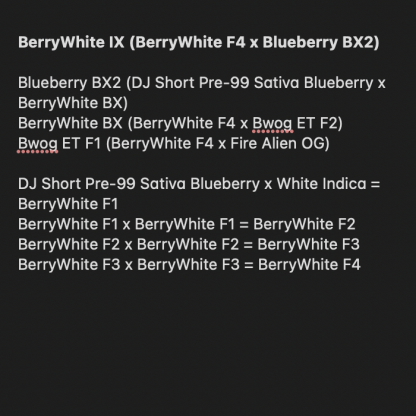 BerryWhite IX Lineage